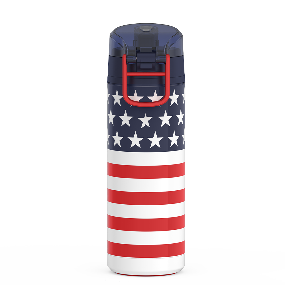 24oz ICON  WATER BOTTLE WITH SPOUT - AMERICAN FLAG - Image 4